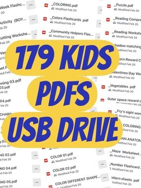 Kids Activity & Learning Bundle — 179 PDFs Master Resell Rights USB